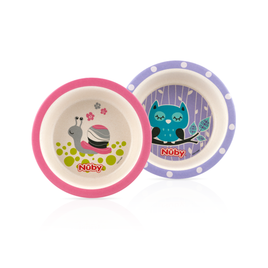 Bamboo and Cornstarch Feeding Bowl (2 Pack)