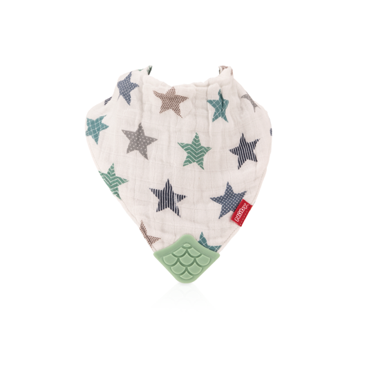 100% Natural Cotton Muslin Teething Bib