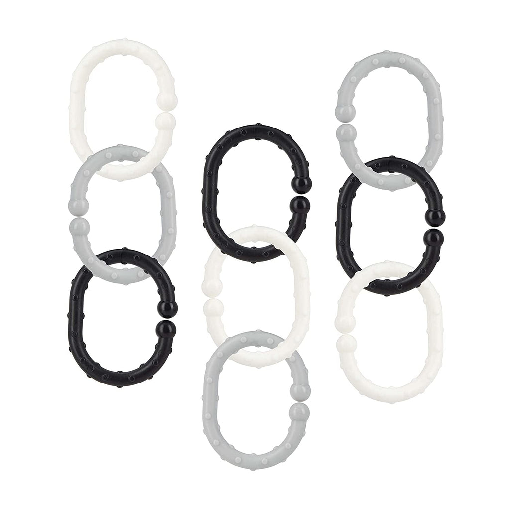 Linkables Teething Toys - Black, Grey, & White - 18 pack