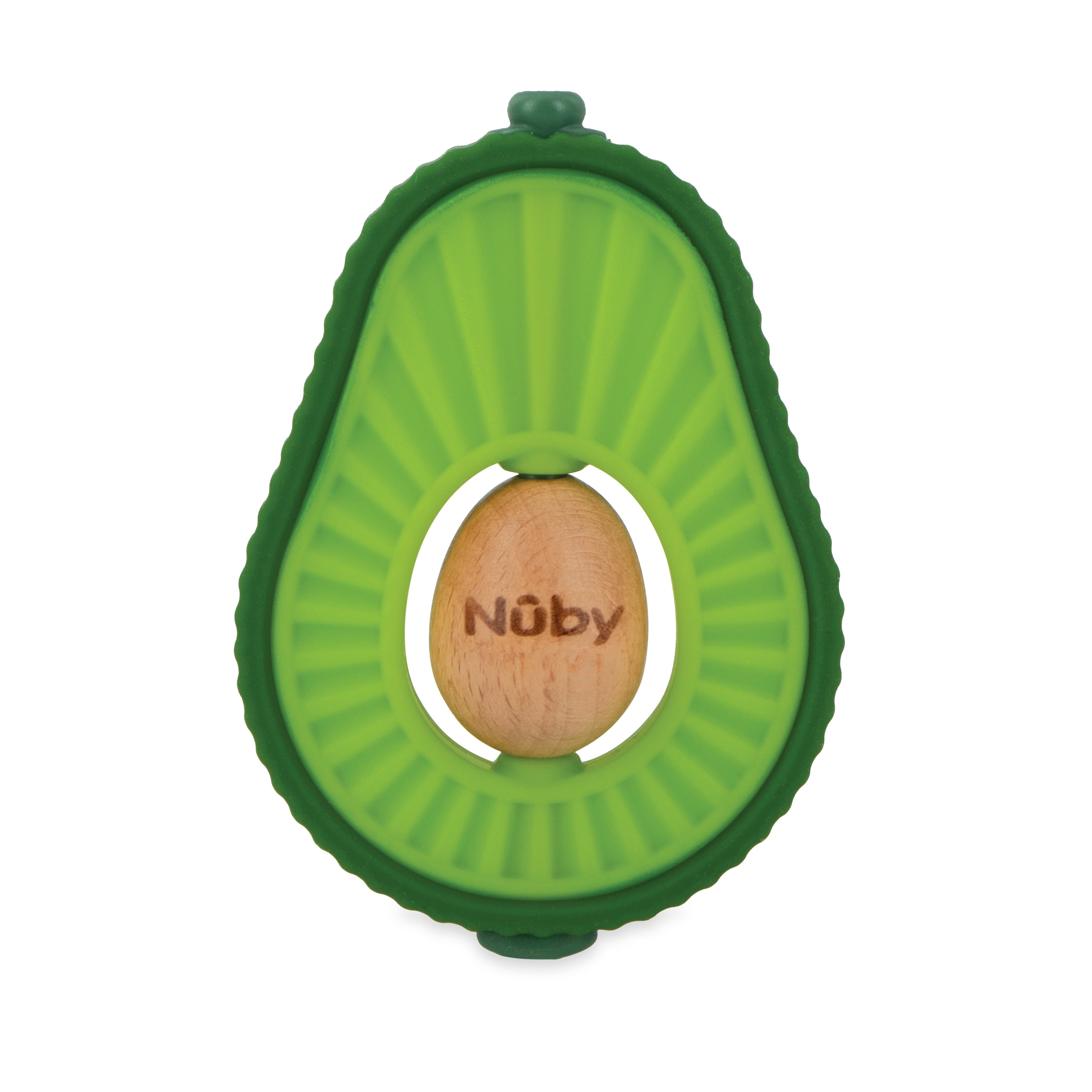 Avocado Muncher Wood and Silicone Teether