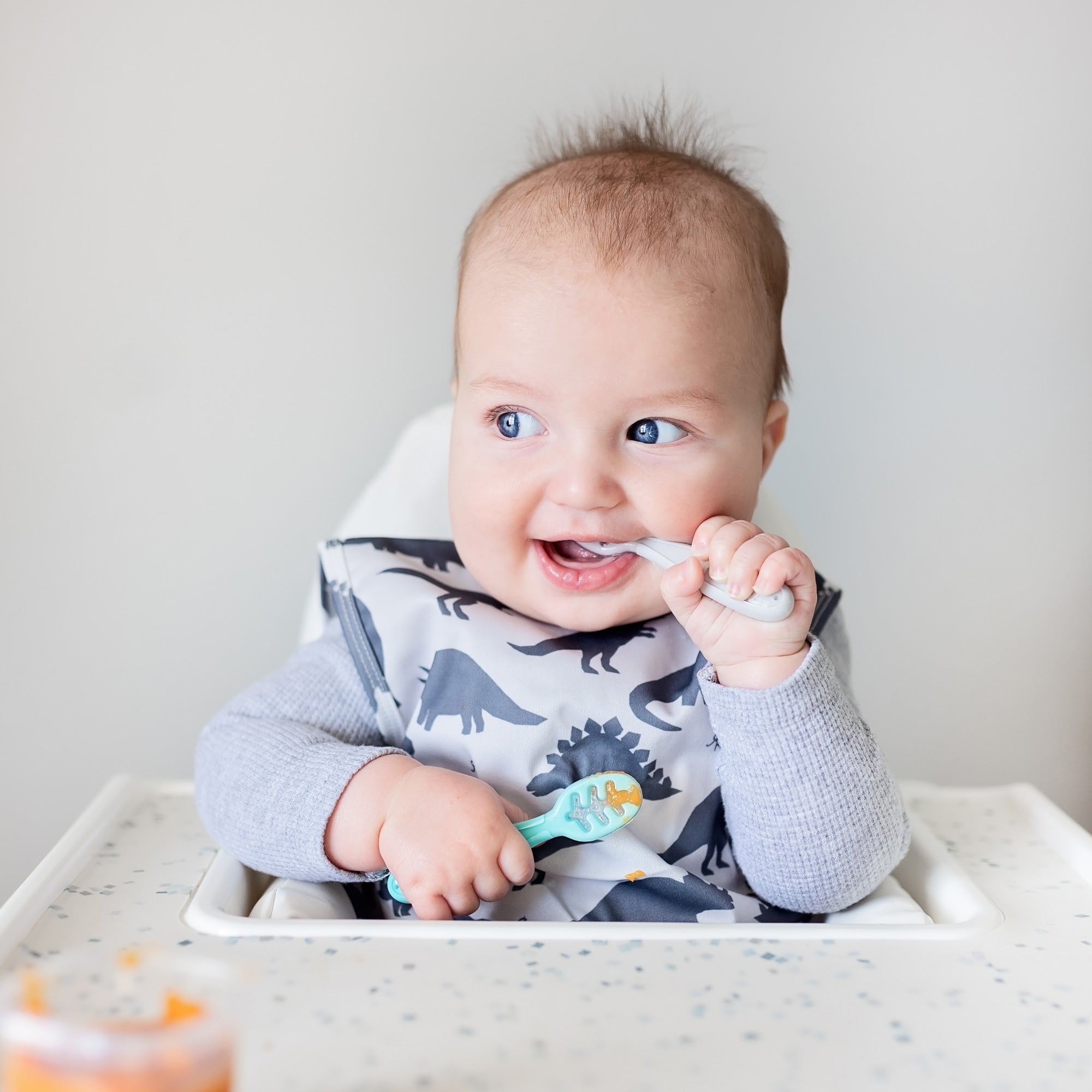 Baby's First Spoons | Aqua, Peach, & Light Blue