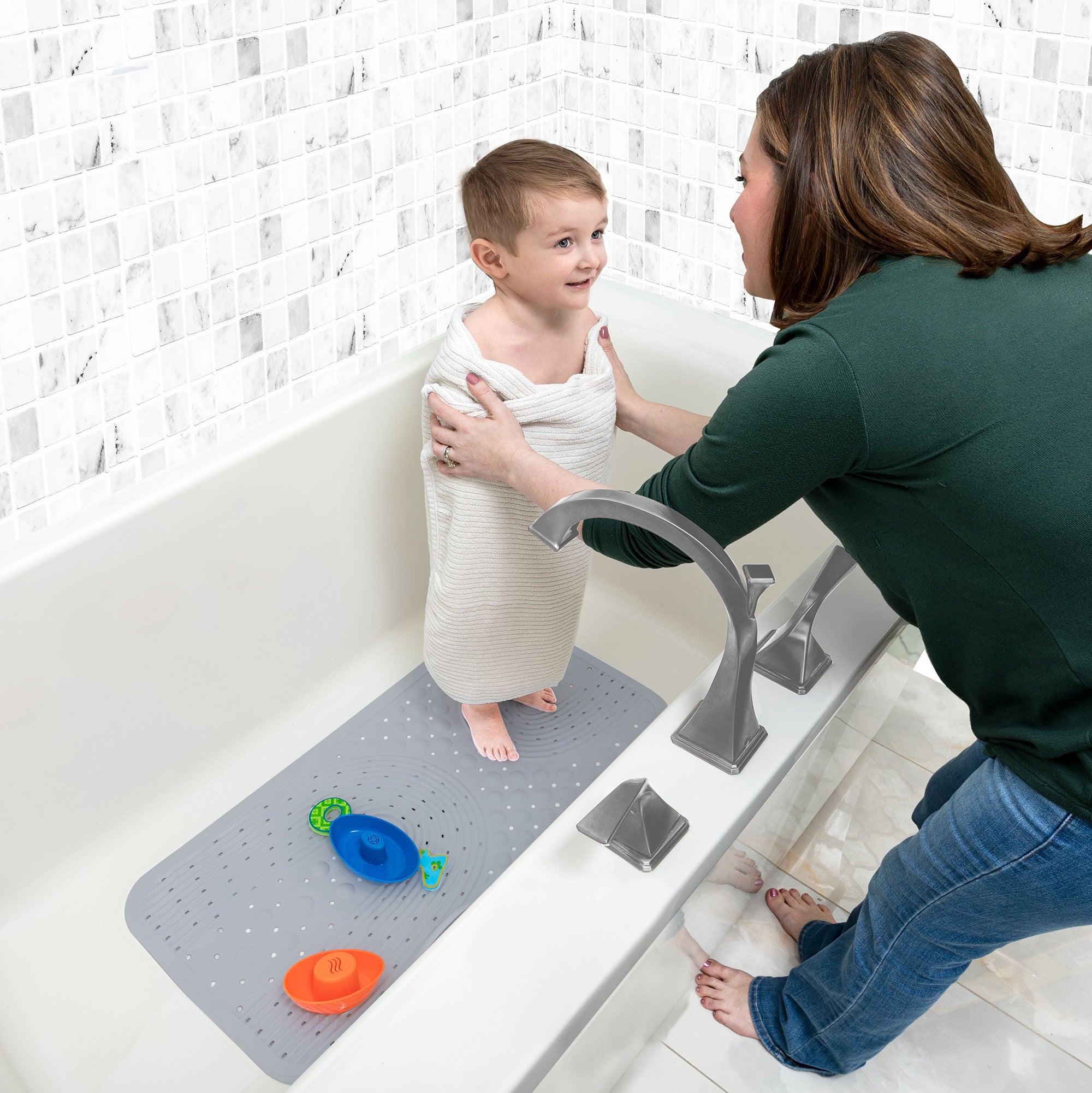 Cushioned Bath Mat | Grey